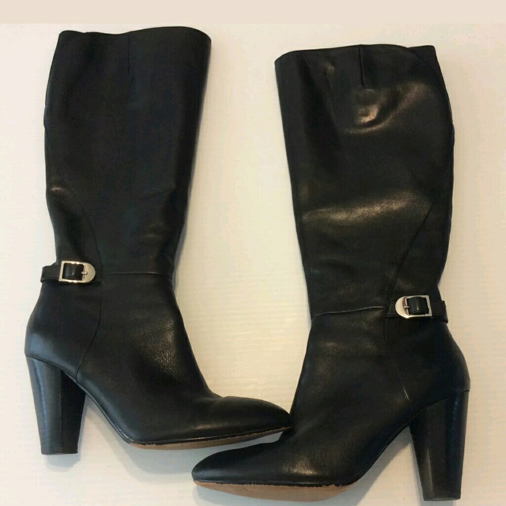 Marc Fisher Knee High Boots Sz 8 M Black leather